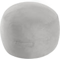 MeMoreCool Round Stuffed Pouf Ottoman Foot Rest, Floor Pouf Foot Stool with Soft Foam Chunk Filling, Small Round Ottoman Footstool Circle Footrest for Living Room, Light Grey-Ruum Studio Home