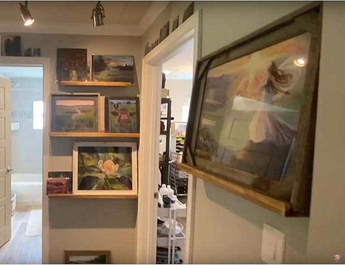 AZSKY 24" Floating Wall Ledge Shelf Wood Picutre Shelf Wall Mounted Nursery Kids Bookshelf Spice Rack Bathroom Storage Shelves Display Organizer Set of 2-Ruum Studio Home