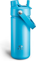 Insulated Water Bottle with Straw Stainless Steel Water Bottle, Leak-Proof, BPA-Free, Double Wall Vacuum Keeps Cold for 24 Hours for Sports, Travel, School (18 oz, Azure Blue)-Ruum Studio Home