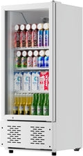 6.5 CUFT Commercial Beverage Refrigerator Glass Door Display Cooler Drink Beer Milk Fridge for Bar Restaurant Office-Ruum Studio Home