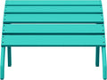 WestinTrends Dylan Outdoor Patio HDPE Adirondack Ottoman Footrest, Turquoise-Ruum Studio Home
