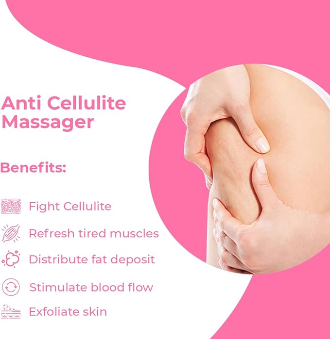 Anti Cellulite Massager Roller - Anticellulite Fascia Blaster for Cellulite Remover - Improves Blood Flow Use Cellulite Brush & Cellulite Roller with Cream or Oil for Cellulite Treatment-Ruum Studio Home