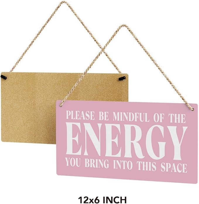 Pink Room Decor Spiritual Decoration Meditation Room Decoration Inspirational Spa Positive Affirmations Wall Decor Wood Plaque Sign Hanging Door Sign Home Office Yoga Room-Ruum Studio Home