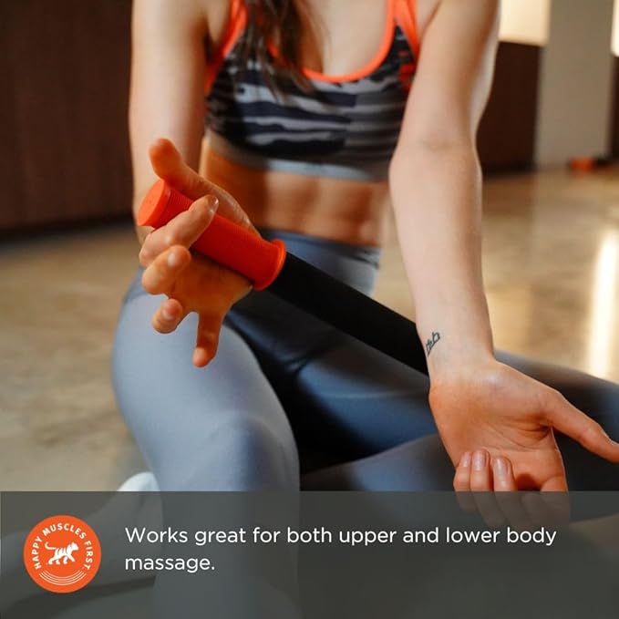 Tiger Tail 18in Massage Stick Portable Roller, Handheld, Deep Tissue Foam Roller, Body Massage and Myofascial Release Tool for Legs, Neck, Calves, Thighs, Shins & Back, The Original 18, Made in USA-Ruum Studio Home