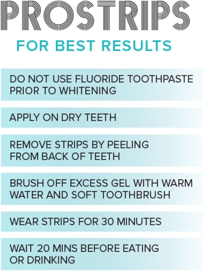 Prostrips - 12 Shades Whiter Teeth - 28 Enamel Safe REMINERALIZING Gentle Strips – 97% no Sensitivity-Ruum Studio Home