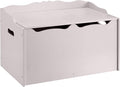 Amazon Basics Kids Toy Box, Wooden Organizer Storage Chest, Gray, 30" x 18" x 19"-Ruum Studio Home