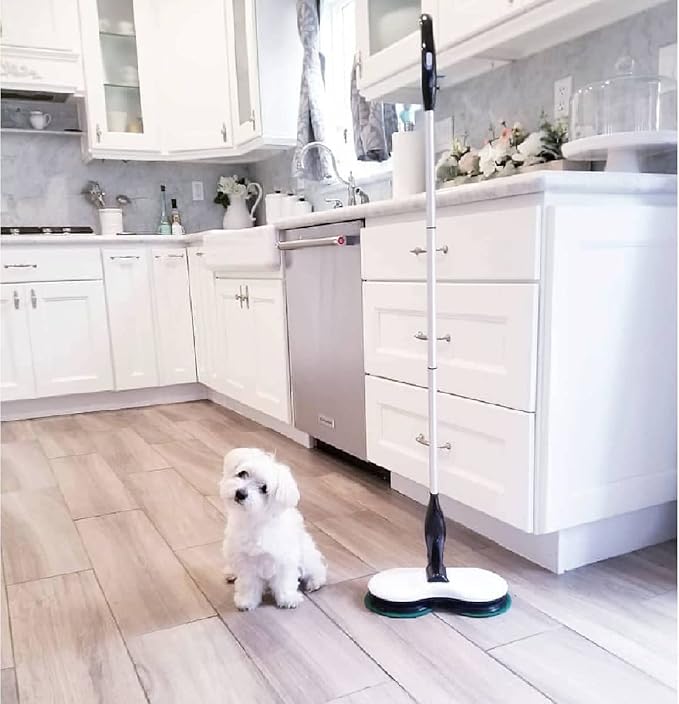 Electric Mop for Floor Cleaning, As Seen On TV, Cordless Spin Mopper Motorised Electric Mops for Hardwood Tile Laminate Floor Daily Light Cleaning (No Water Tank)-Ruum Studio Home