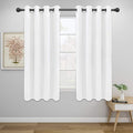 Easy-Going Blackout Curtains for Bedroom, Solid Thermal Insulated Grommet and Noise Reduction Window Drapes, Room Darkening Curtains for Living Room, 2 Panels (52x63 in,White)-Ruum Studio Home