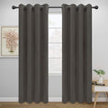 Easy-Going Blackout Curtains for Bedroom, Solid Thermal Insulated Grommet and Noise Reduction Window Drapes, Room Darkening Curtains for Living Room, 2 Panels (52x84 in,Taupe)-Ruum Studio Home