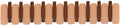 Wall Mounted Piano Key Hanger | Flip Style Hook | Entrance Wall Art Hook, Made of Oak Wood (3 Times Painted, 4 Times Polished) (Arc Walnut-Beech, 10Hooks)-Ruum Studio Home