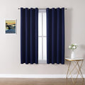 ChrisDowa Grommet Blackout Curtains for Bedroom and Living Room - 2 Panels Set Thermal Insulated Room Darkening Curtains (Navy Blue, 52W x 45L)-Ruum Studio Home