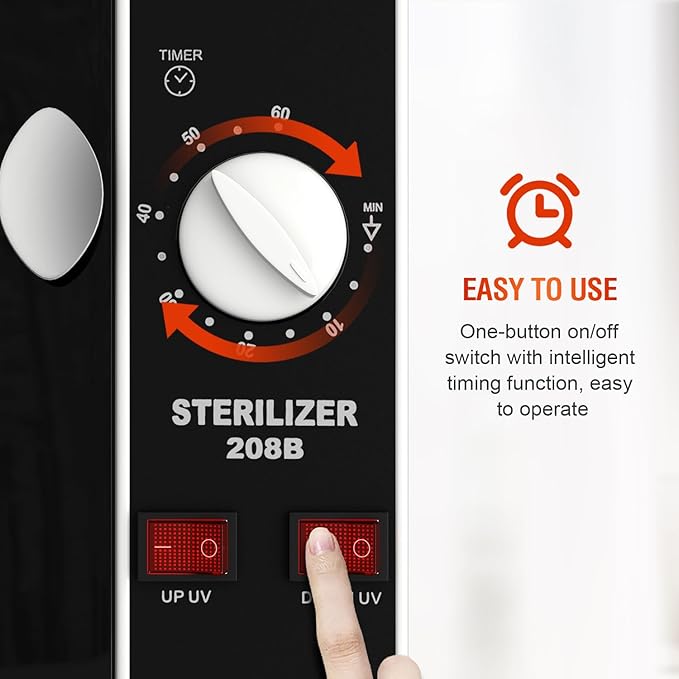 UV Sanitizer Cabinet. Dual Lamp UV Light Sanitizer Box with Timer Setting, Suitable for Cleaning of Various Items-Ruum Studio Home