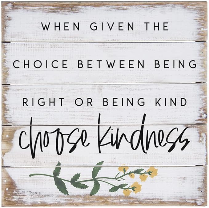 Simply Said, INC Perfect Pallet Petites 8" x 8" x 1" Rustic Wood Sign - Choose Kindness-Ruum Studio Home