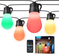 Govee Smart Outdoor String Lights H7029, 24ft RGBIC Outdoor Lights with 8 Dimmable LED Bulbs, IP65 Waterproof, Color Changing Warm White Lights with 47 Scene Modes for Patio, Backyard, App Control-Ruum Studio Home