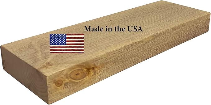 joelsantiques - 18 Inch Wooden Floating Shelves for Wall - 18x6x2 in - Made of Natural Wood - Short Heavy Duty Rustic Wall Shelves for Bedroom - Perfect for Bathroom, Kitchen - Natural-Ruum Studio Home