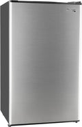 RecPro 3.3 Cu Ft 12V RV Refrigerator | Stainless Steel Frost-Free Fridge with Can Holder | Compact Camper Fridge with Door Storage, 7 Temp Settings | 19”W x 19”D x 32.75”H-Ruum Studio Home