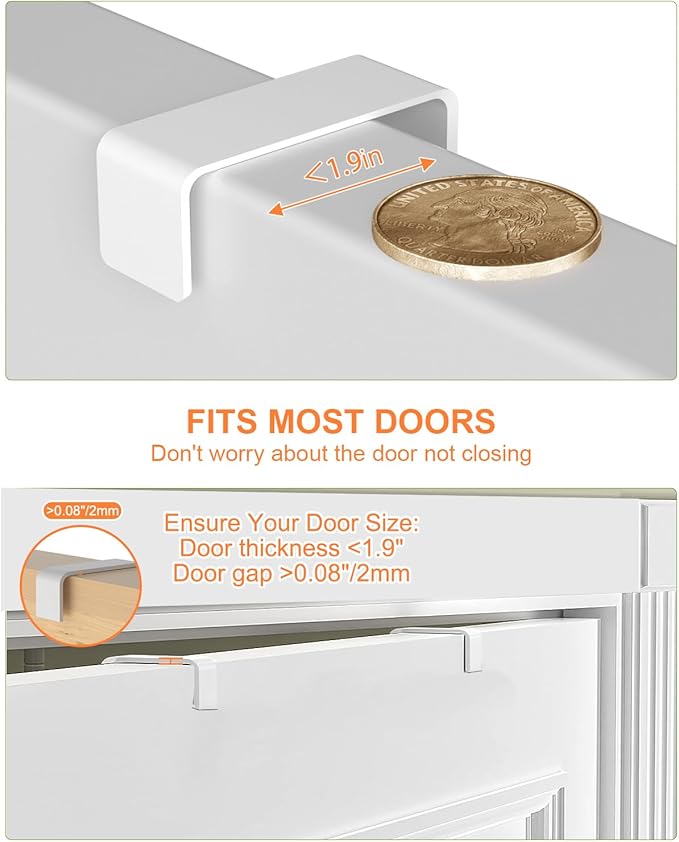 Over The Door Pantry Organizer, 8-Tier Pantry Door Organizer Shelves | 3 Sizes | Adjustable Basket | Metal Hanging Spice Rack for Kitchen, Pantry, Cabinet, Back of Door Seasoning Rack, White-Ruum Studio Home