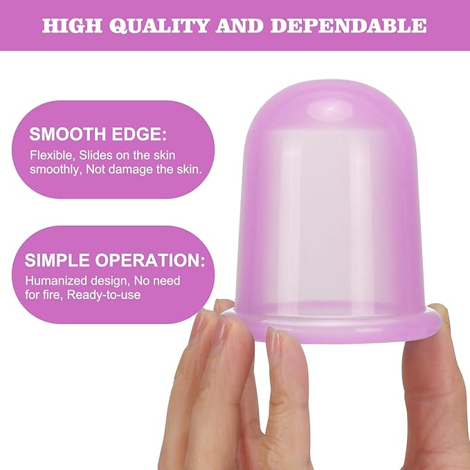 Silicone Cupping Therapy Set - Cupping Kit for Massage Therapy - Cellulite Remover Cupping Set - Anti Cellulite Cup Massager, Vacuum Suction Massage Cups for Cellulite Reduction-Ruum Studio Home