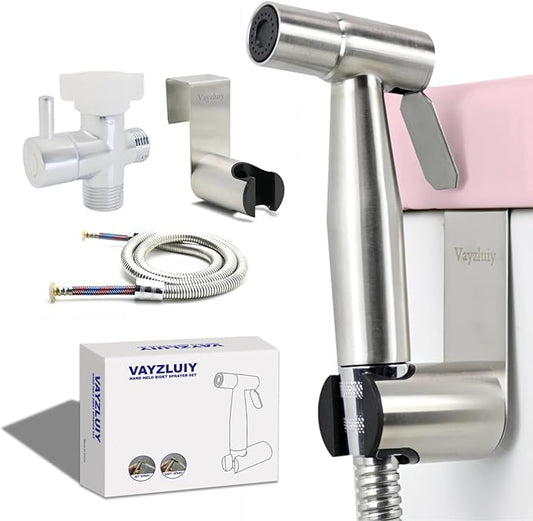 Handheld Bidet Sprayer for Toilet - Bidets for Existing Toilets Adjustable Water Pressure with Bidet Hose for Feminine Wash, Stainless Steel Muslim Shower Jet Spray for Toilet-Ruum Studio Home