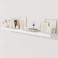 Fun Memories 72 Inch Floating Shelf, 12 Inch Deep Wall Shelf for Fireplace Mantel, Deep Storage Shelves for Home & Office, Wall Shelves with Invisible Bracket, White, Set of 1-Ruum Studio Home