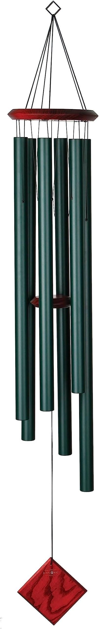 Woodstock Chimes Neptune Wind Chime for Outside 54" Large Evergreen, Deep Tone Sound for Outdoor Garden, Patio, Porch Decor, Encore Collection DCE54-Ruum Studio Home