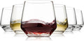 Stemless Wine Glasses Set of 6, 13.5oz Red White Wine Glasses for Daily Use, Hosting, Home Bar, Evening Party, Birthdays, Housewarming Gift, Clear-Ruum Studio Home