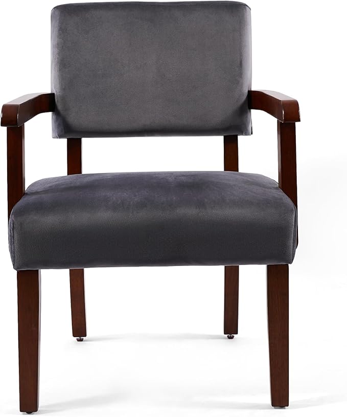 Accent Chair Set of 2 with Table, Living Room Chairs with VelvetSoft Seat and Armrests for Living Room Bedroom Reading Room Waiting Room (Greyvelvet)-Ruum Studio Home