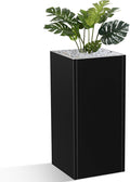 Metal Planter Box, Planter Boxes Outdoor Heavy Duty Metal Garden Planter Spliced Flower Pot with Partitions, All-Weather Use with Drainage Holes for Patio/Porch-30 x 14" x 14"-Ruum Studio Home