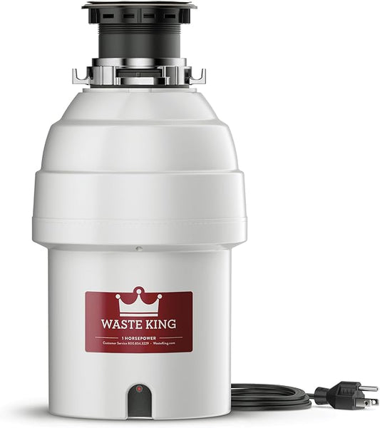 Waste King Garbage Disposal for Kitchen Sink with Power Cord, Food Waste Disposer, L-8000-Ruum Studio Home