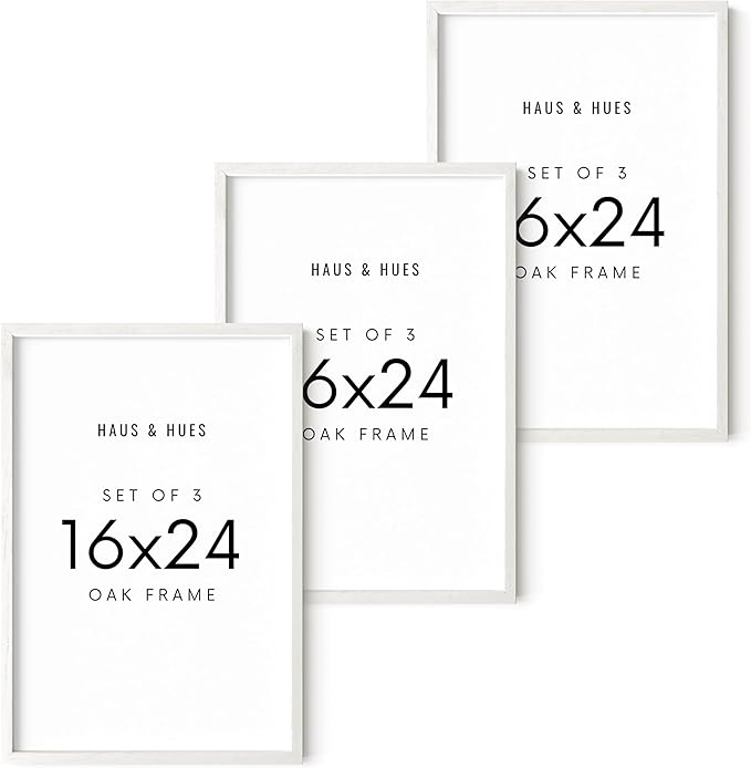 HAUS AND HUES Standalone White Oak Frame Set of 3-16x24-Ruum Studio Home