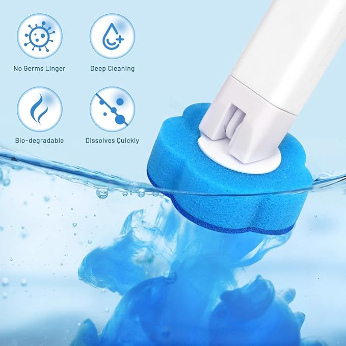 42 PCS Disposable Toilet Bowl Brush Refills, Disposable Toilet Brush Heads, Toilet Wand Disposable Refill Heads, Disposable Replacement Head (42Pcs Replacement Heads)-Ruum Studio Home