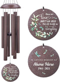 Sympathy Wind Chimes, Personalized Wind Chime for Loss of Loved Ones, Memorial Gifts Wind Chimes, Metal Sympathy Bereavement Condolences Gifts for Funeral (36inch)-Ruum Studio Home
