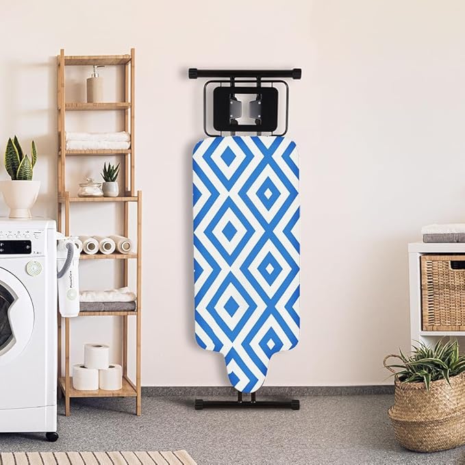 Extra Large Ironing Board Replacement Cover (Blue Rhombus)-Ruum Studio Home