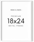 HAUS AND HUES Standalone White Aluminum Frame Set of 1-18x24-Ruum Studio Home