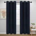 Easy-Going Blackout Curtains for Bedroom, Solid Thermal Insulated Grommet and Noise Reduction Window Drapes, Room Darkening Curtains for Living Room, 2 Panels(42x84 in, Navy)-Ruum Studio Home