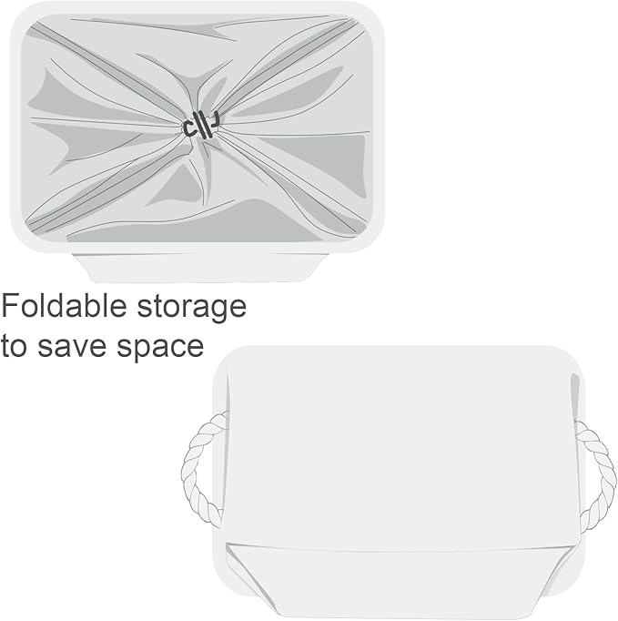 TheWarmHome Organization and Storage Basket for Shelves - Extra Jumbo 3 Pack 20.5x15.8x13.8 inch Cube Storage Bins for Toy Closet Box Home Organizer Gift (White)-Ruum Studio Home