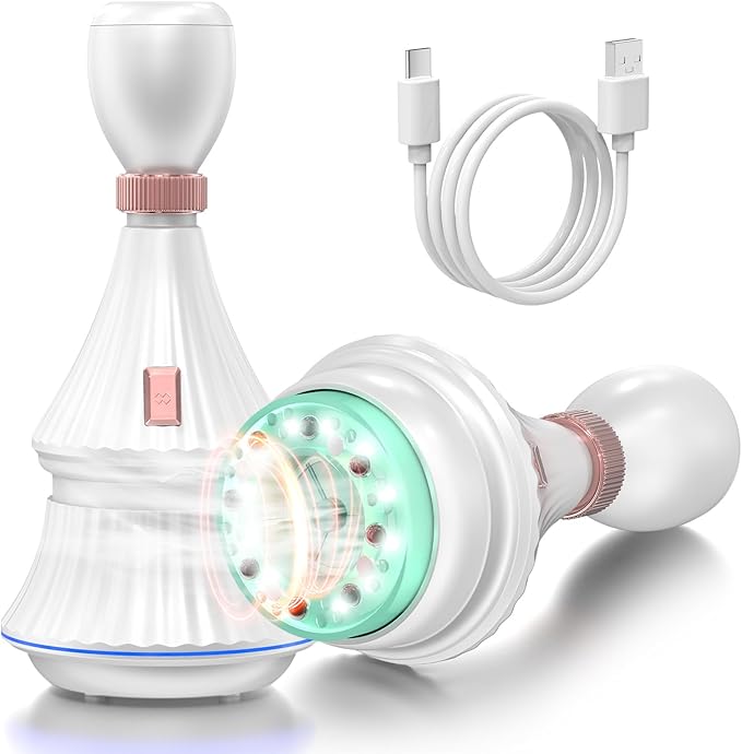 KTS Smart Cupping Therapy Set with Clean Base, 4-in-1 Electric Cupping Therapy Massager, Multi-Function Vacuum Therapy for Pain Relief, Blood Circulation-Ruum Studio Home