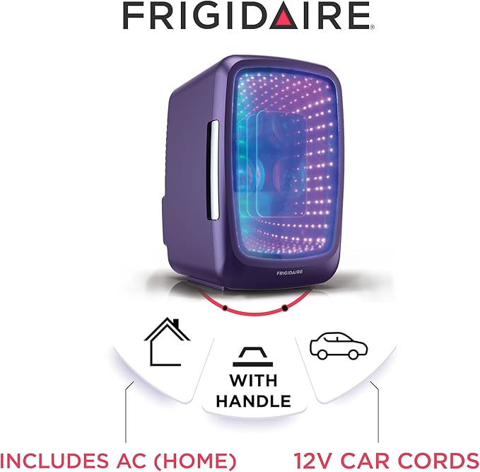 Frigidaire EFMIS179 Gaming Light Up Mini Beverage Refrigerator, Purplehaze-Ruum Studio Home