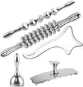 ONUEMP 5-in-1 Stainless Steel Therapy Massage Tools, Gua Sha Scraping Fascia Massage, Maderoterapia Kit Colombiana for Lymphatic Drainage, Cellulite Remover, Ice Body Sculpting-Ruum Studio Home