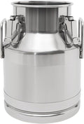 201 Food-Grade Stainless Steel Ice Bucket with Lid, 10L/2.64Gal Good Sealing Storage Canister Milk Bucket Milk Can for Coffee, Tea, Water, Milk, Soup-Ruum Studio Home