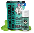 Coach Soak Recovery Bath Soak & Cream - Alternative to Epsom Salt Bath Soak - Fast-Absorbing Pure Magnesium Flakes with 21 Minerals, Bath Salts & Essential Oils - 2 Pack - Cooling Peppermint-Ruum Studio Home