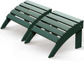 GREENVINES Adirondack-Ottoman | Set of 2 | HDPE Plastic | Outdoor Footrest | All Weather | Foot Rest | Foot Stool | Forest | for Adirondack Chair | for Patio Backyard Pool-Ruum Studio Home
