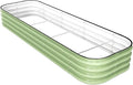DaisyVibe Raised Garden Bed Kit, Planter Raised Garden Boxes Outdoor, Oval Large Metal Raised Garden Beds for Vegetables Flowers (Green, 6.5ftx2ftx1ft)-Ruum Studio Home