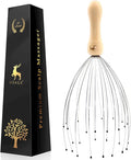USAGA 28 Finger Head Scratcher, Head Massager, Scalp Massager for Scalp Body Relaxing Wood Handle (1 Pack)-Ruum Studio Home