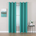 ChrisDowa Grommet Room Darkening Curtains for Bedroom and Living Room - 2 Panels Set Thermal Insulated Blackout Curtains (Teal, 42W x 84L)-Ruum Studio Home