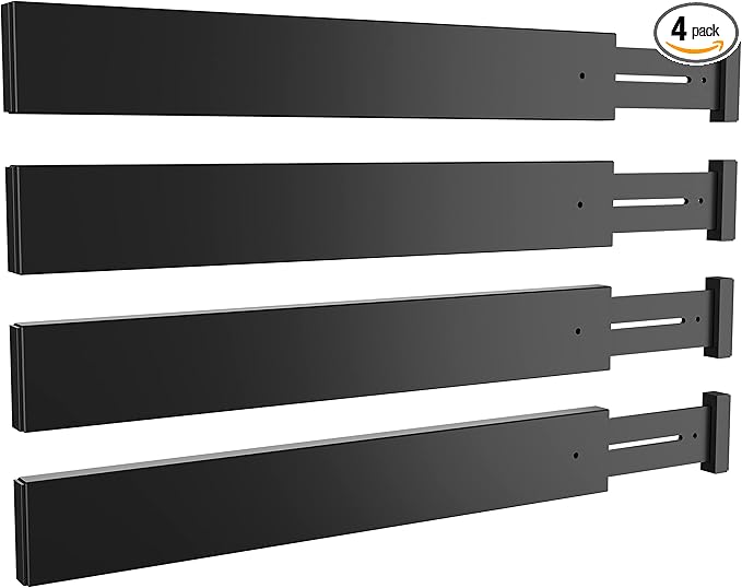 BAMEOS Drawer Dividers Bamboo Separators Organization Expandable Organizers for Kitchen Bedroom Bathroom Dresser Office 4-pack-Ruum Studio Home