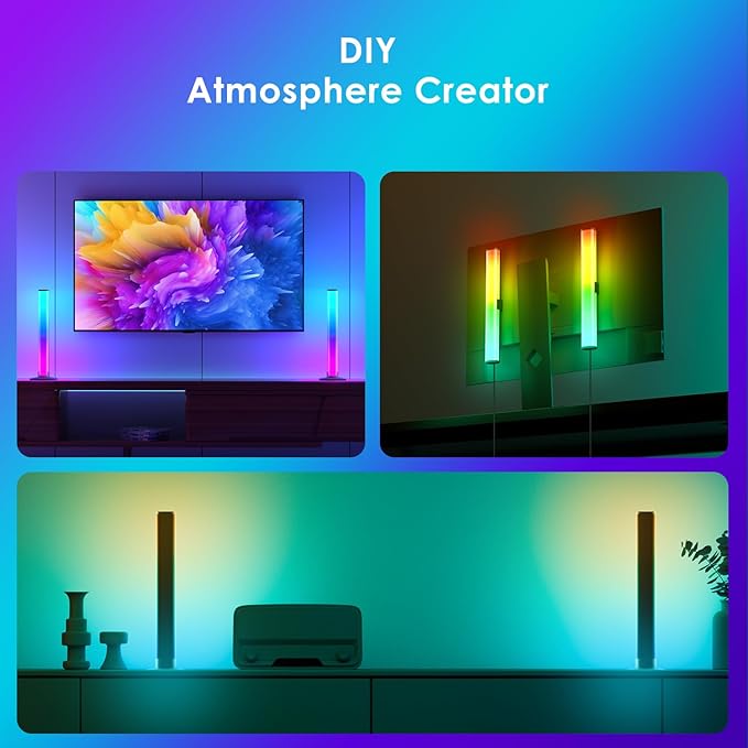 RGB Light Bar,Smart LED Light Bar for Room,16 Million Colors,Three Control Modes,Dynamic Music Sync Mode,213 Preset Modes,USB Interface（Without Adapter）-Ruum Studio Home