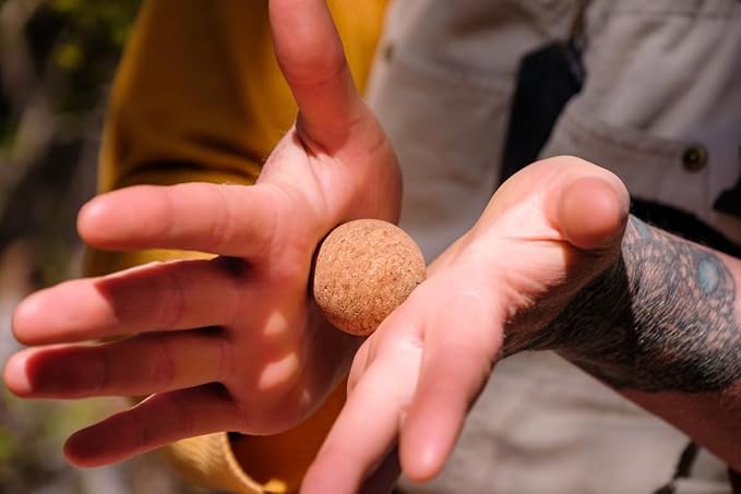 Travel Cork Massage Ball | Lightweight, Sustainable Alternative to Lacrosse Ball for Muscle Pain Relief (1.4 Inch (Pack of 2), Sanded Cork)-Ruum Studio Home