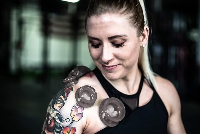 Silicone Cupping Therapy Set Professional Massage Cupping Cups for Cupping Therapy 4 Cup Kit for Massage, Myofascial Release, Cellulite Reduction (Lure Onyx)-Ruum Studio Home