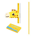 Kids Growth Chart Height Measure Wall Decal Animal Alphabet Stickers Giraffe Design Removable Wall Decorations-Ruum Studio Home